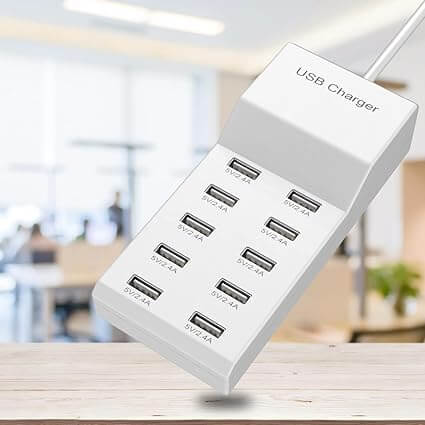 10-Port USB Charger Desktop Charging Station