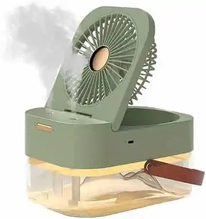 3 Speed Air Conditioner Fan with Dual Humidification Spray and Night Light