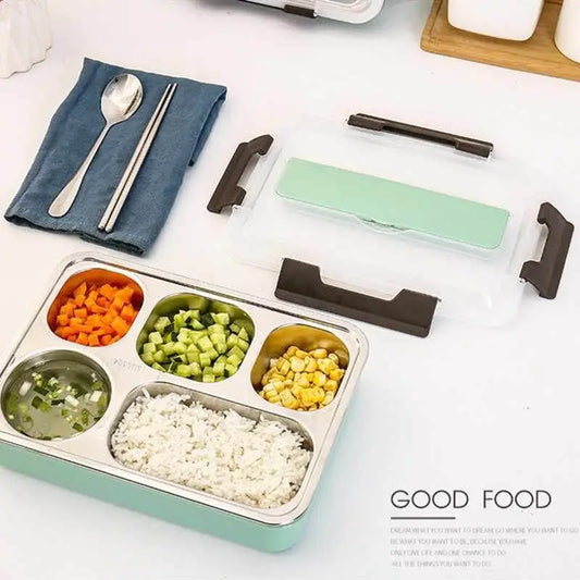 4 Compartment Large Capacity Sealed Square Lunch Box
