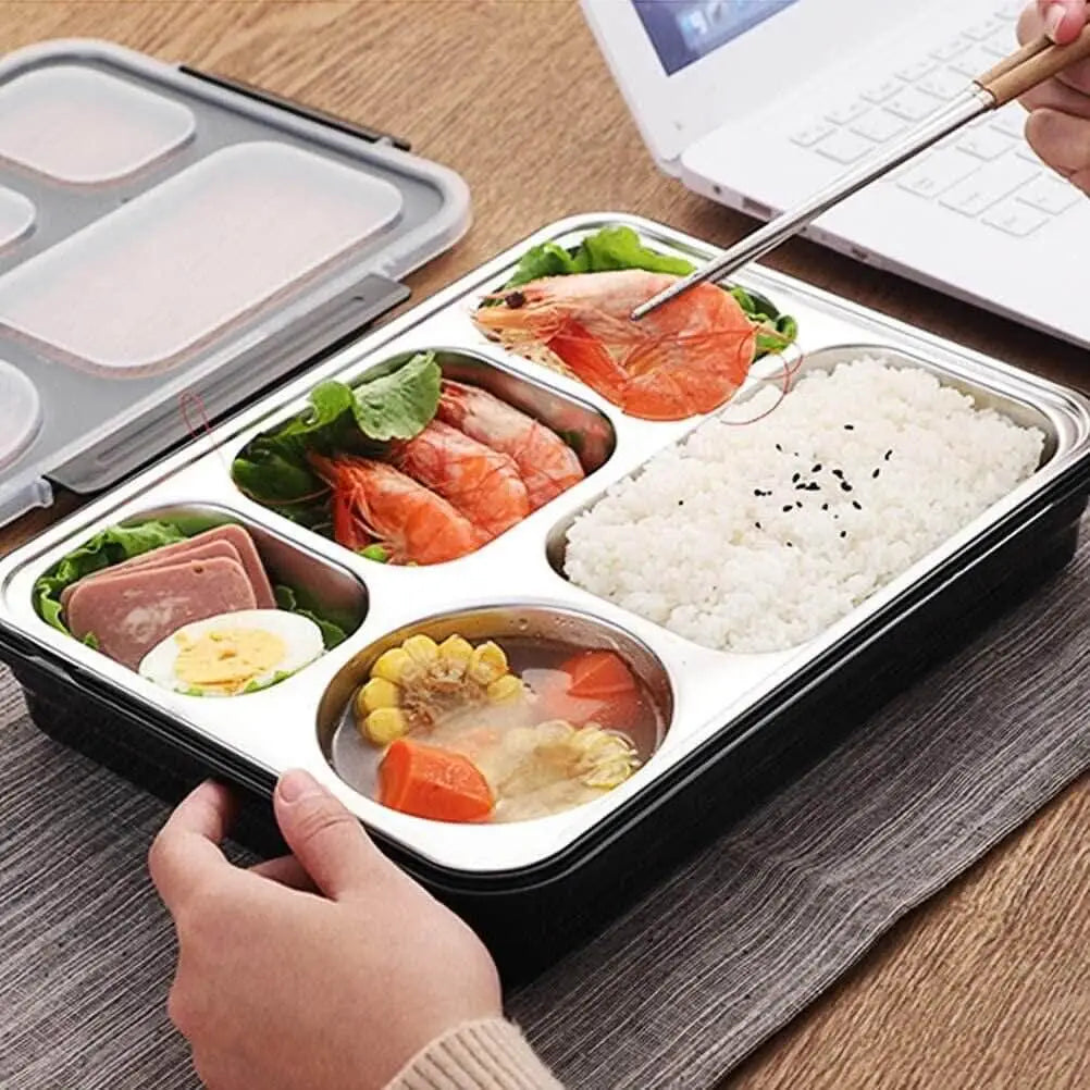 4 Compartment Large Capacity Sealed Square Lunch Box
