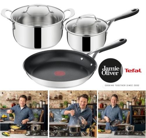 Jamie Oliver Kitchen Essential Stainless Steel 5 Piece Cookware Set