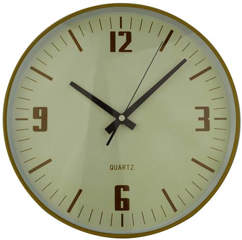 Casey Analogue Round 30cm Pine Woodgrain With Beige Background