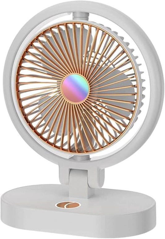 Electric Desktop Fan with LED Light