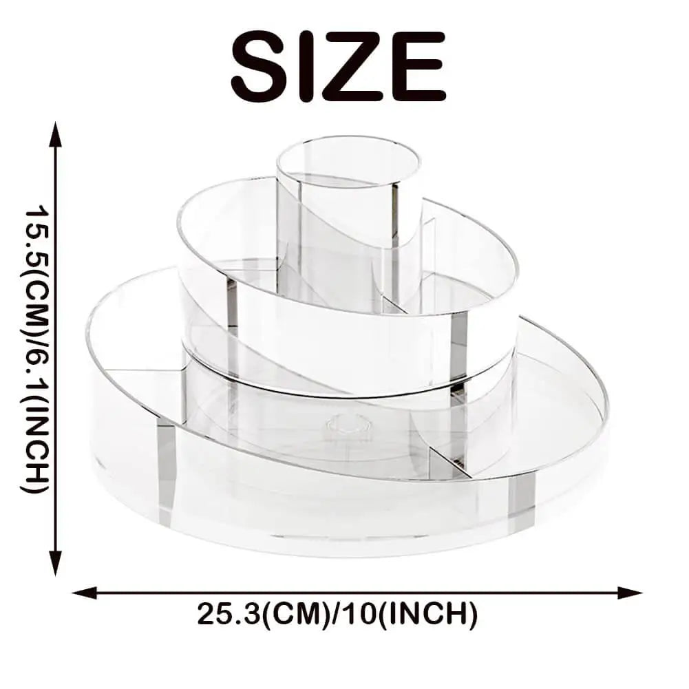 Rotating Vanity Storage Cosmetic Tray