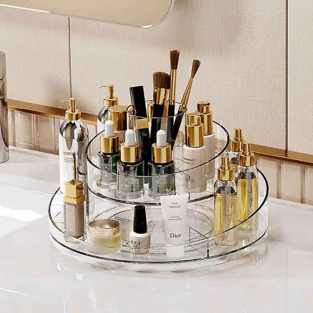 Rotating Vanity Storage Cosmetic Tray