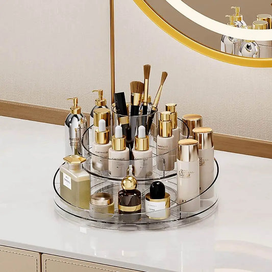 Rotating Vanity Storage Cosmetic Tray