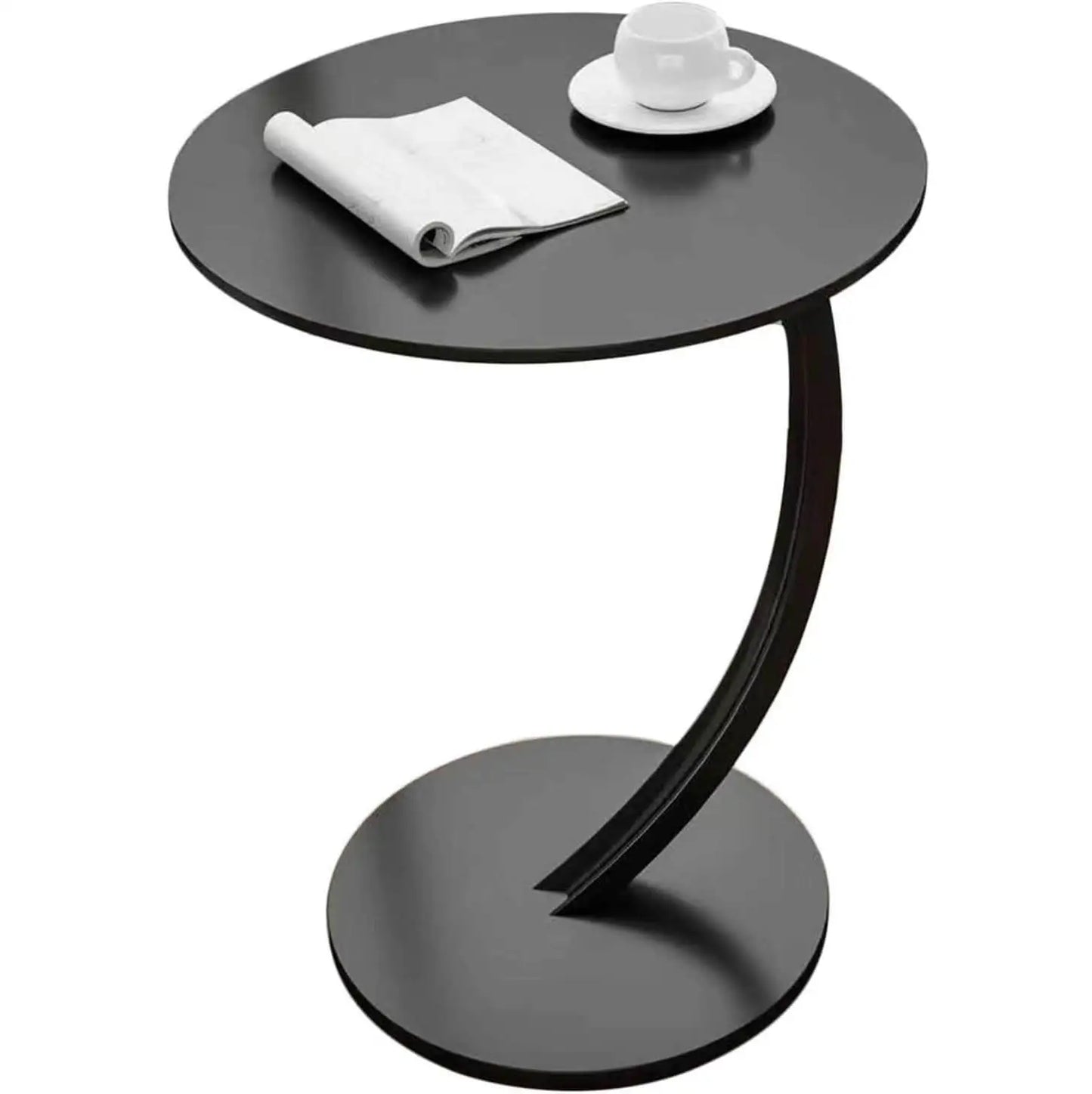 Wooden C-Shape Frame Coffee Table